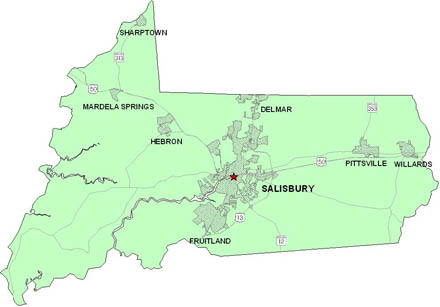 Wicomico County Map