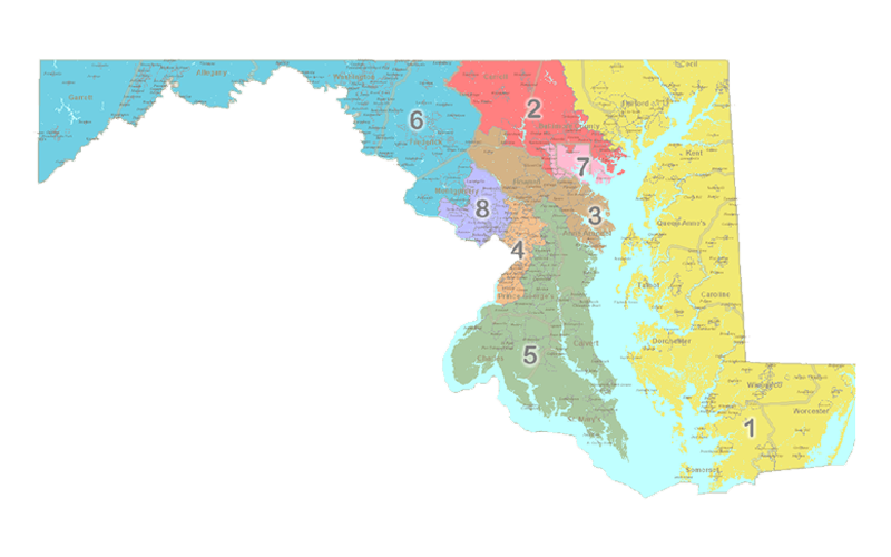 2022 Maryland Congressional Districts Interactive Map